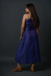 Gracia - Tone-on-tone cropped cami with pleated midi skirt