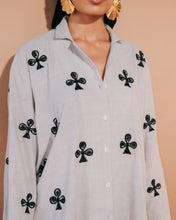 Clubs - Embroidered handloom cotton shirt