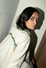 Alice - Ivory silk shirt with pita work