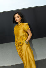 River - Embroidered Chanderi Co-ords Mustard