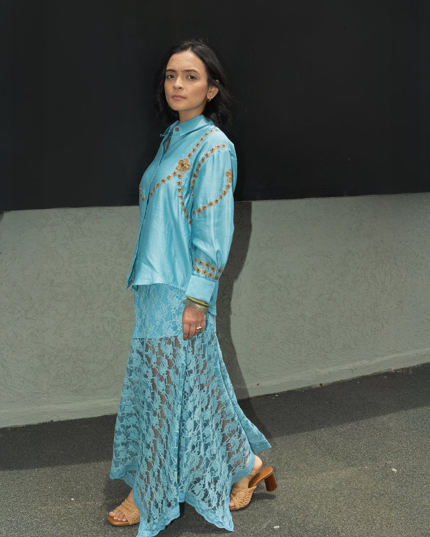 Rysa - Pita work shirt with lace skirt