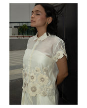 River - Embroidered Chanderi Co-ords Ivory