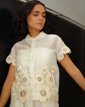 River - Embroidered Chanderi Co-ords Ivory