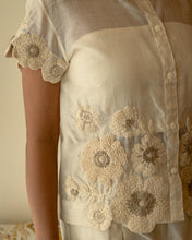 River - Embroidered Chanderi Co-ords Ivory