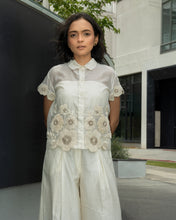 River - Embroidered Chanderi Co-ords Ivory