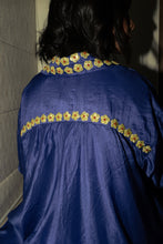 Alice -  Blue silk shirt with pita work