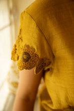 River - Embroidered Chanderi Co-ords Mustard