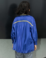 Alice -  Blue silk shirt with pita work