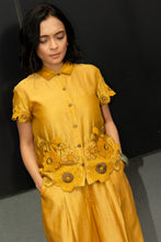 River - Embroidered Chanderi Co-ords Mustard