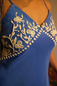 Mia - Embroidered slip dress