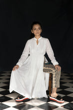 Barkha - White empire line kurta with printed silk pants set