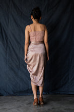Melania - Ruched skirt with adjustable tasseled drawstrings