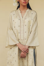 Nella - Ivory Hand embroidered boxy tunic