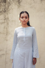 Dante - Boat neck cotton tunic with bell sleeves