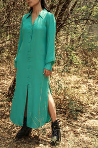 Marea - Long shirt dress with side slits