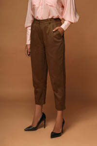 Lucca - High waist tailored crop peg trousers