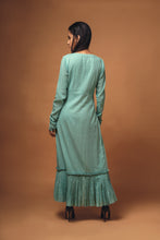 Aria - Pleated hem tunic with side slit and straight leg pants set