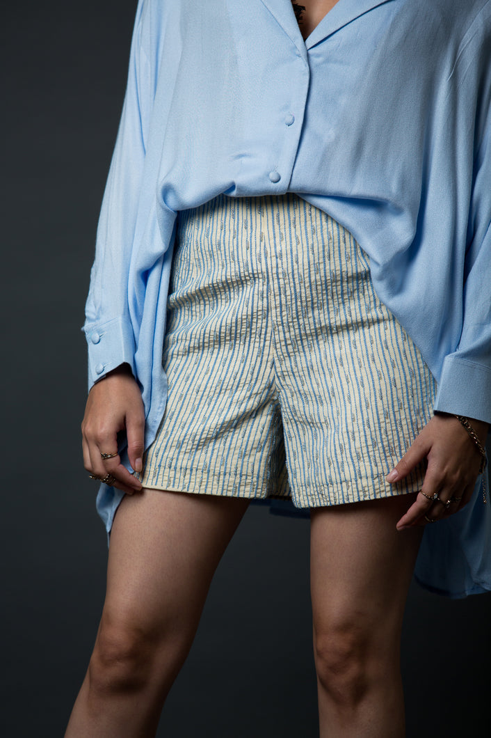 Gustel - High waist embroidered shorts