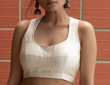 Nahla - Ivory white silk blouse