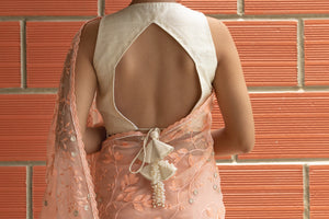 Nahla - Ivory white silk blouse