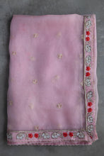 Noor - Dusty rose net pleated bustier and ruffled skirt lehenga set